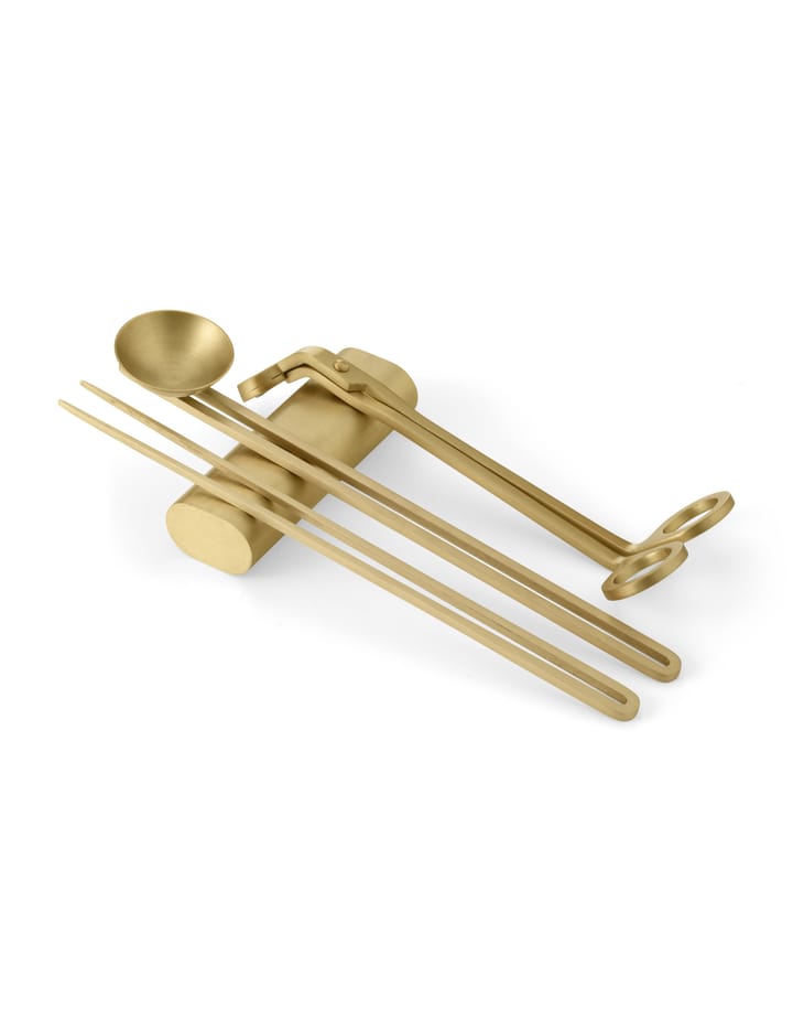 Clip care kit candle 4 pieces, Brass Audo Copenhagen