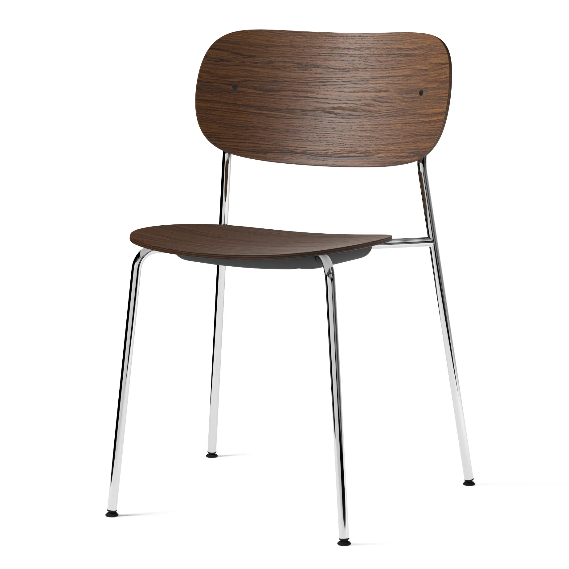 Co chair chromed legs, dark-stained oak Audo Copenhagen