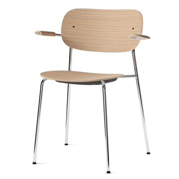 Co chair with armrest chromed legs - oak - Audo Copenhagen