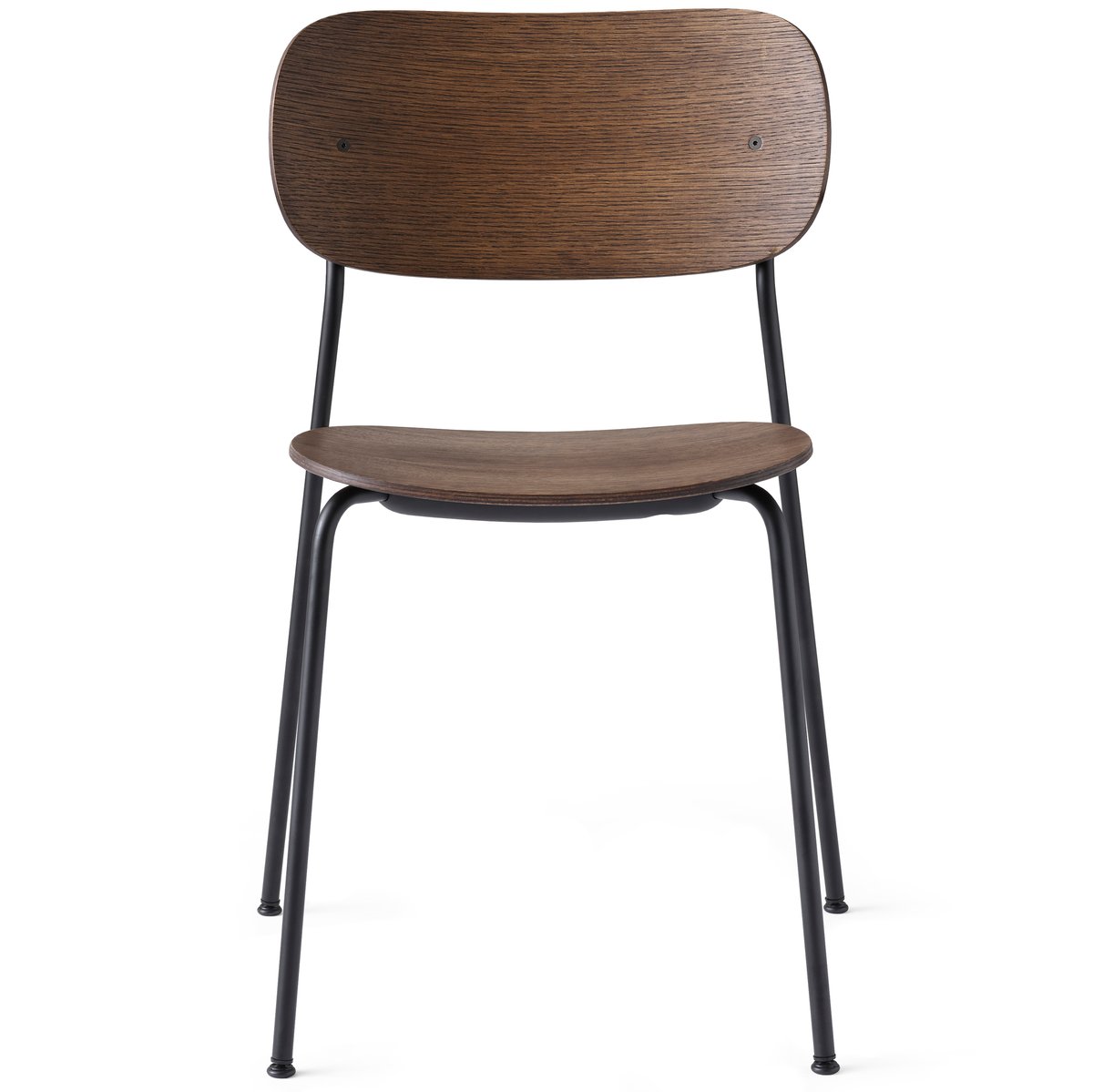 Audo Copenhagen Co dining chair black legs Dark stained oak