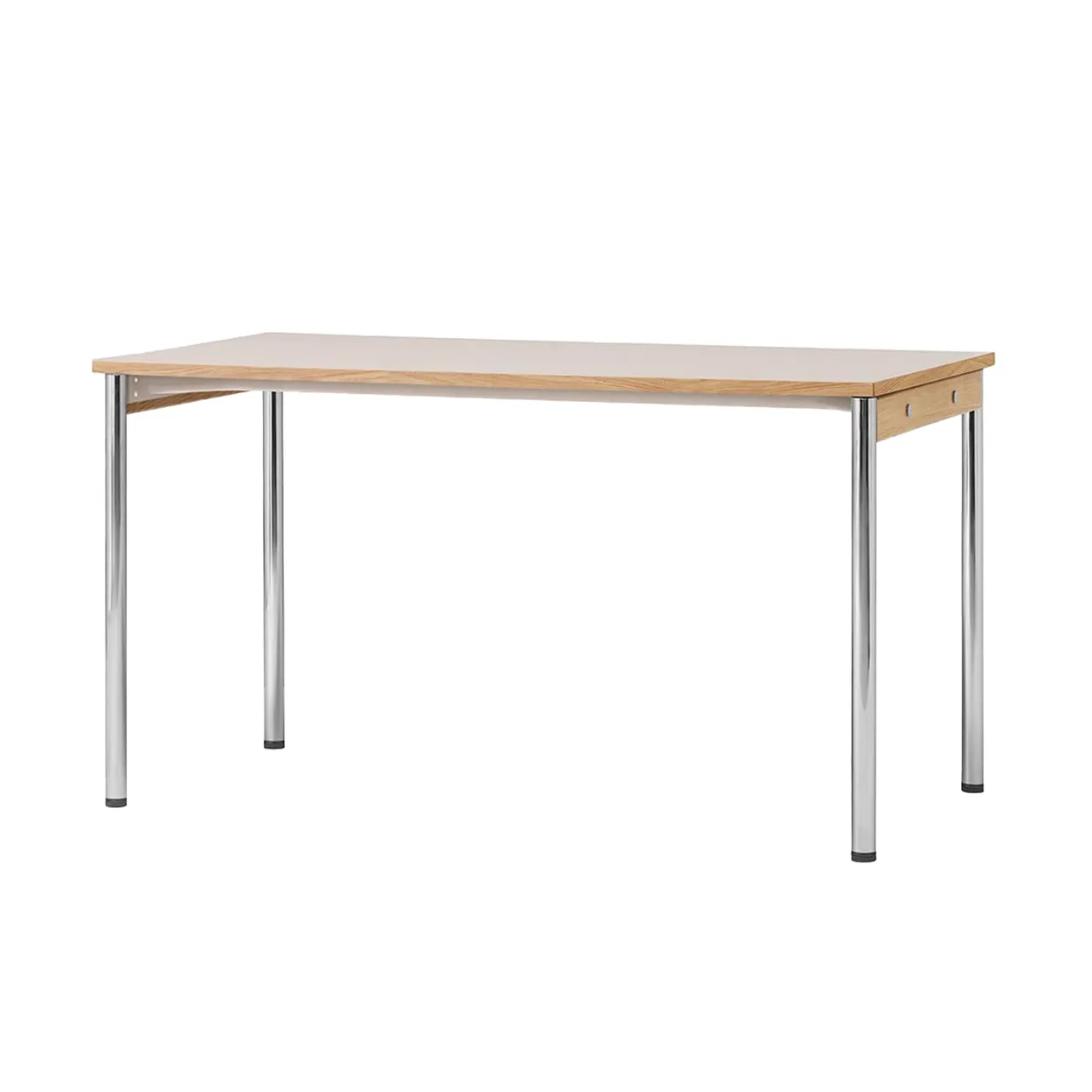 Audo Copenhagen Co Table conference table 140x70cm Chrome, laminate creme