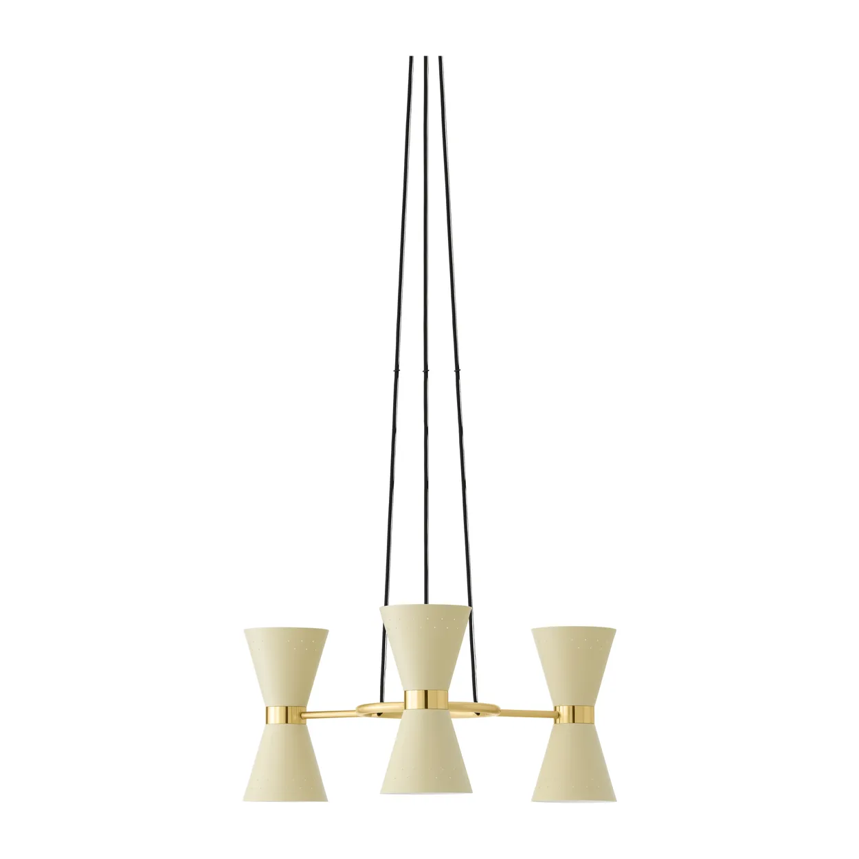 Audo Copenhagen Collector chandelier 3 Crème | Scandinavian Design | Pendant lamps | Beige