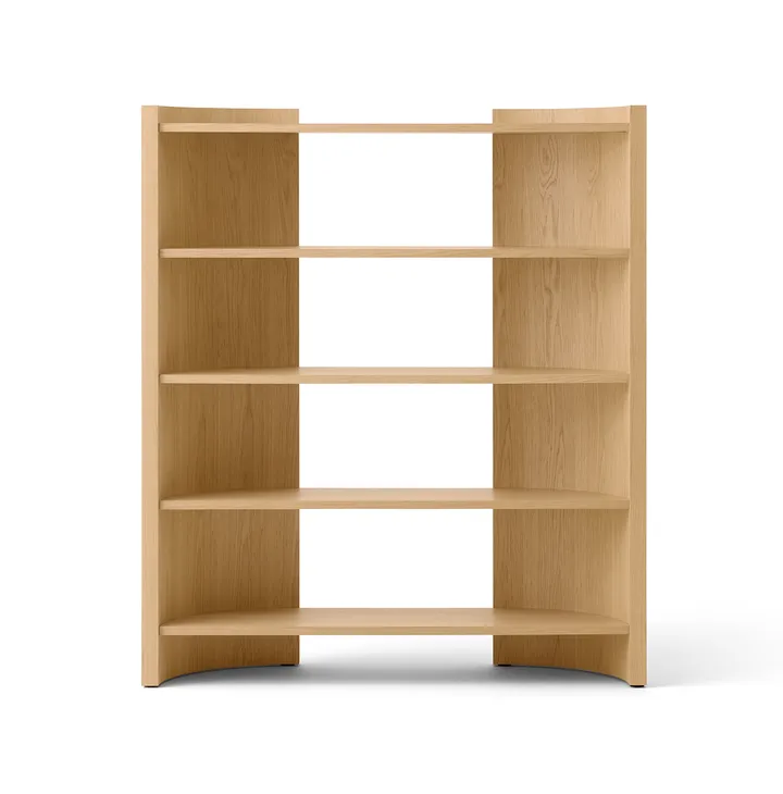 Crescent shelf - Untreated oak, 150x173 cm - Audo Copenhagen
