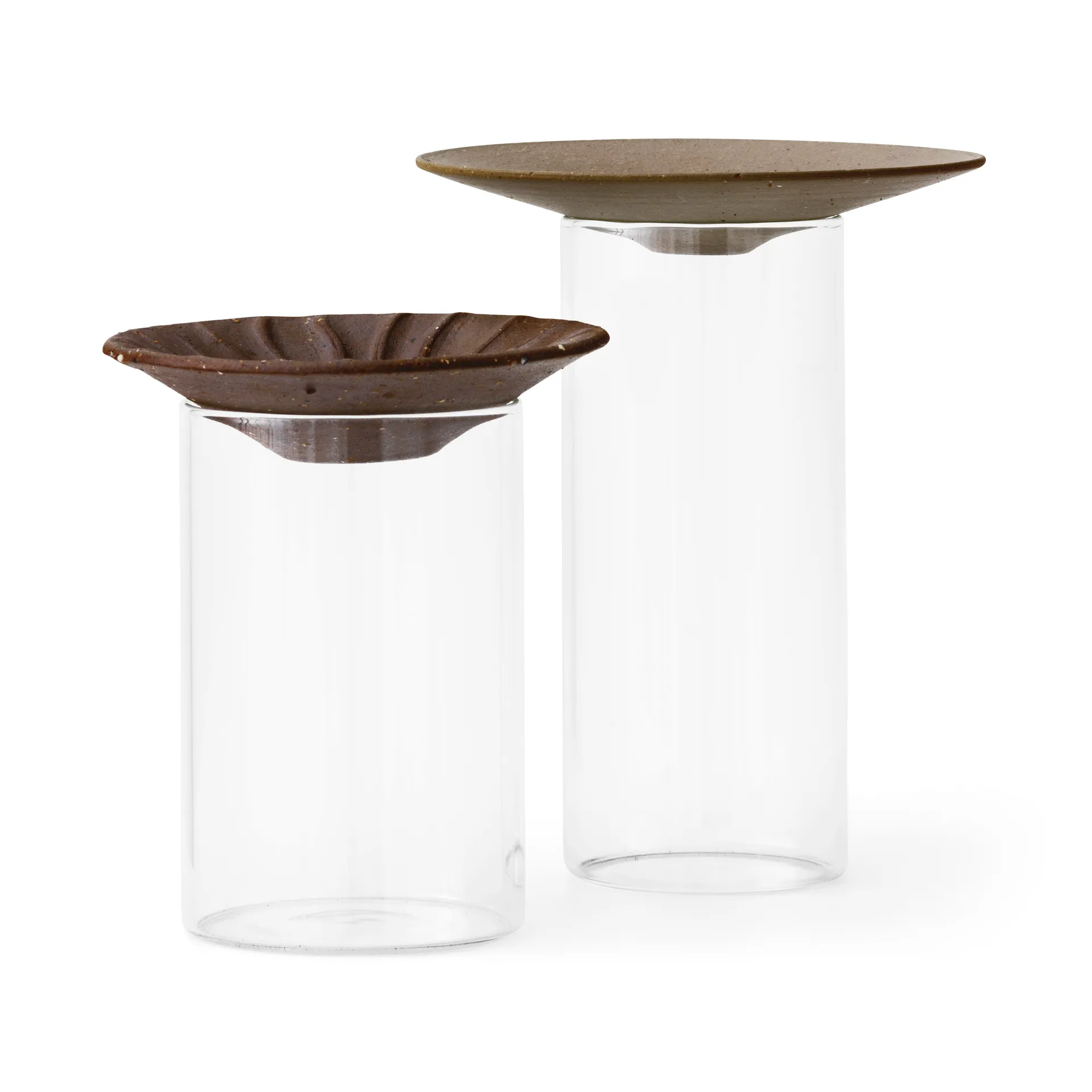 Cresco Propagation vase 2 pieces, Brown-clear Audo Copenhagen