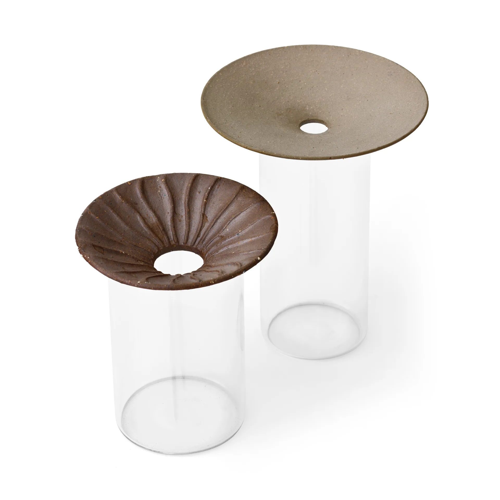 Cresco Propagation vase 2 pieces, Brown-clear Audo Copenhagen