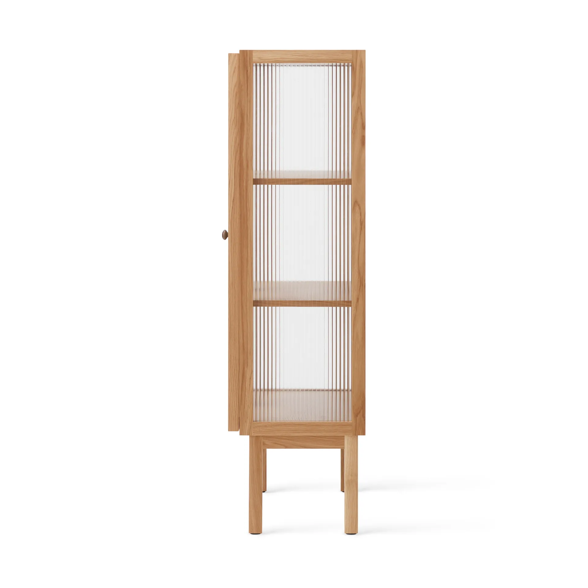 Curiosity cabinet with glass doors 143 cm, Oak Audo Copenhagen