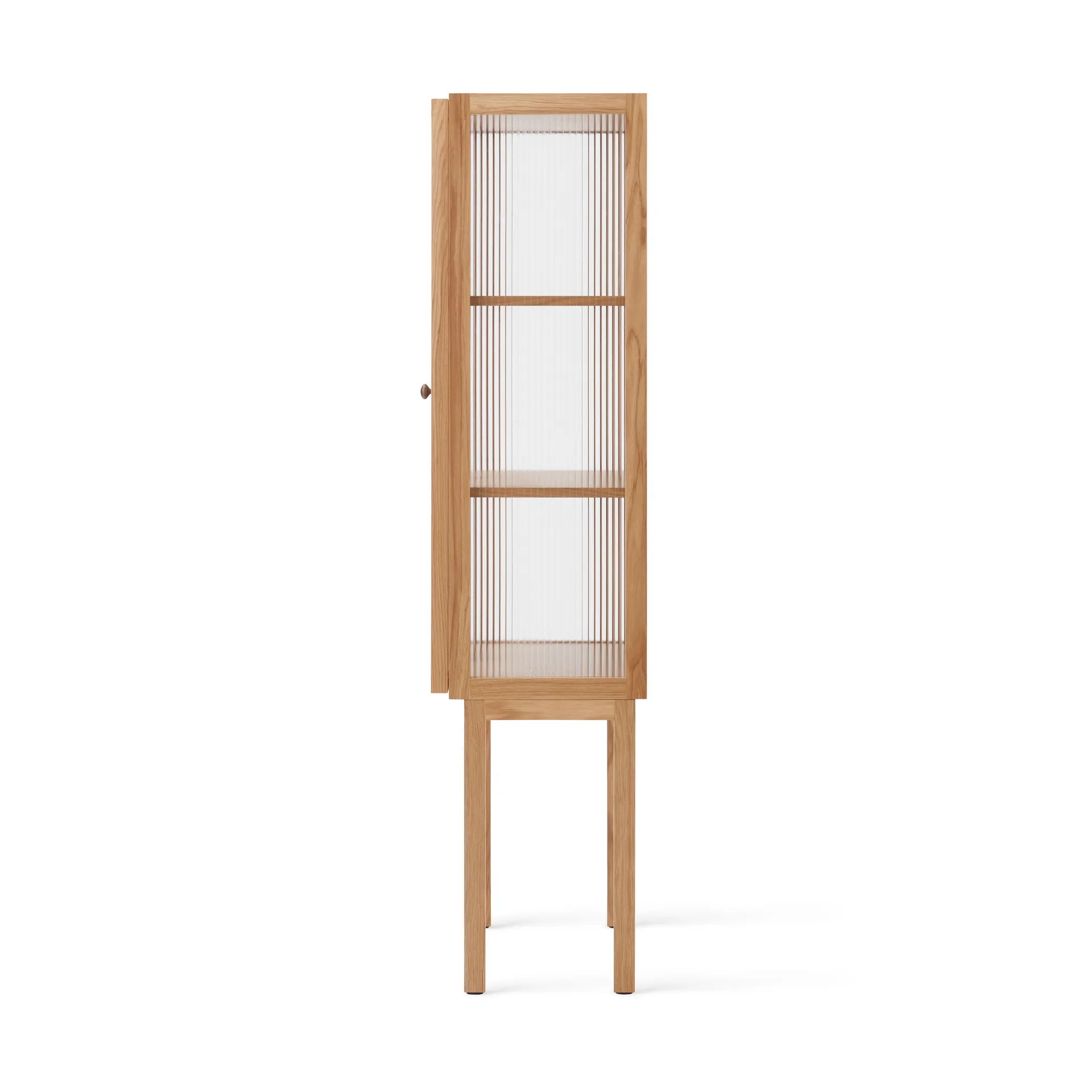 Curiosity cabinet with glass doors 168 cm, Oak Audo Copenhagen