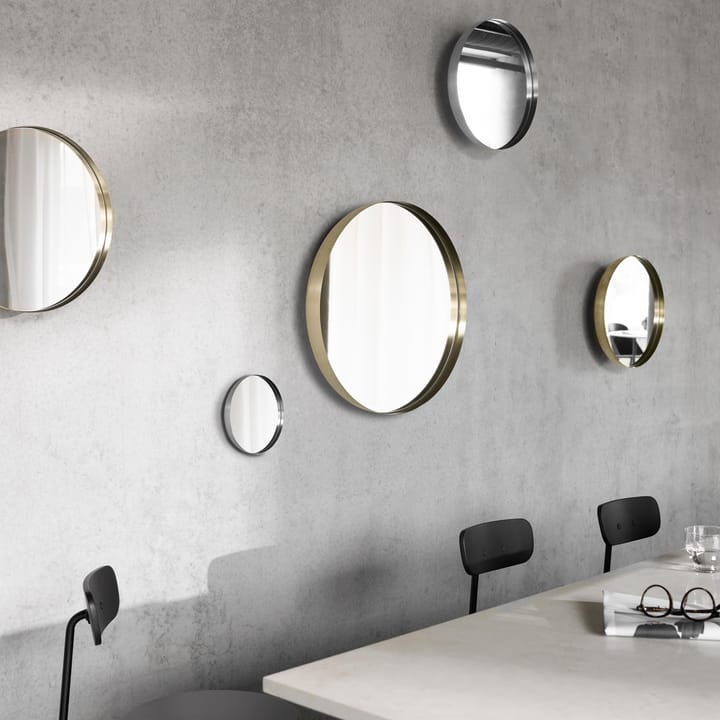 Darkly large mirror - brushed brass - Audo Copenhagen