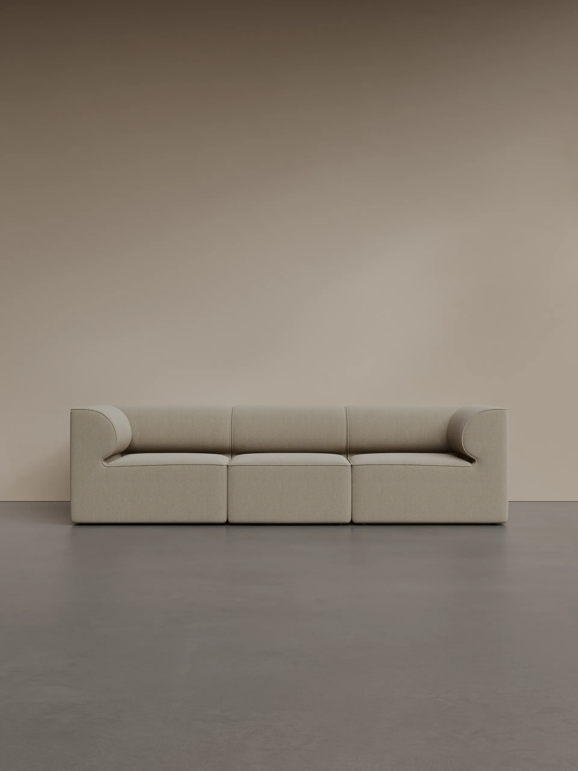 Eave 86 modular sofa configuration 2, 3-seat fabric bouclé 02 beige Audo Copenhagen