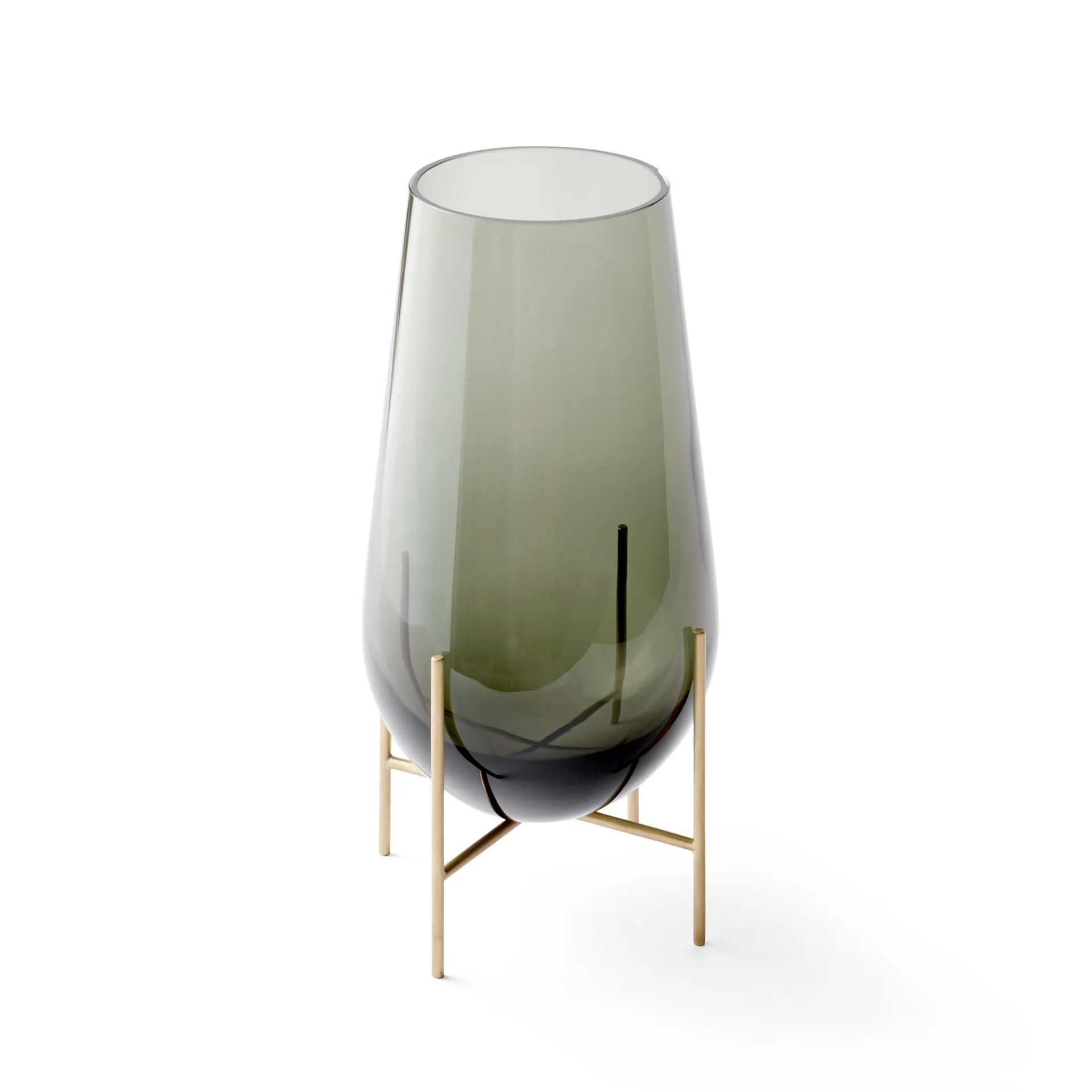 Échasse medium vase, smoke-coloured glass Audo Copenhagen