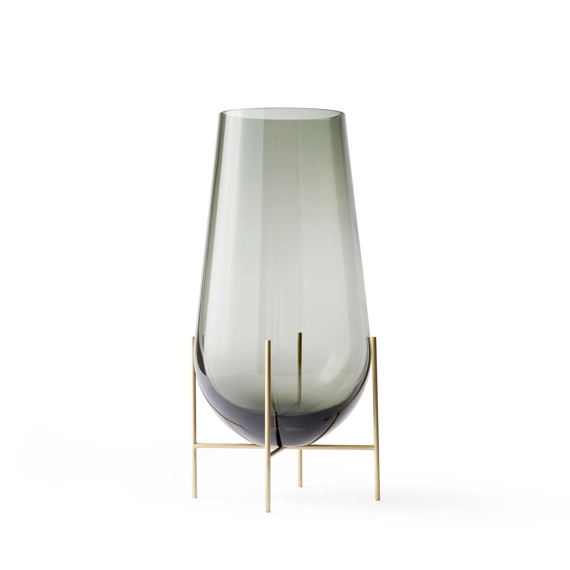 Échasse small vase, smoke-coloured glass Audo Copenhagen