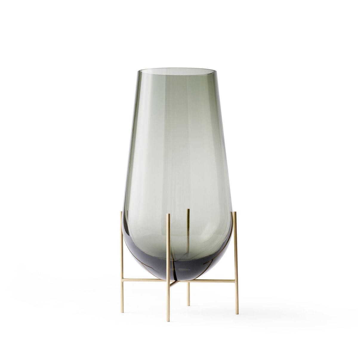 Audo Copenhagen Échasse small vase -coloured glass | Scandinavian Design | Vases | Grey
