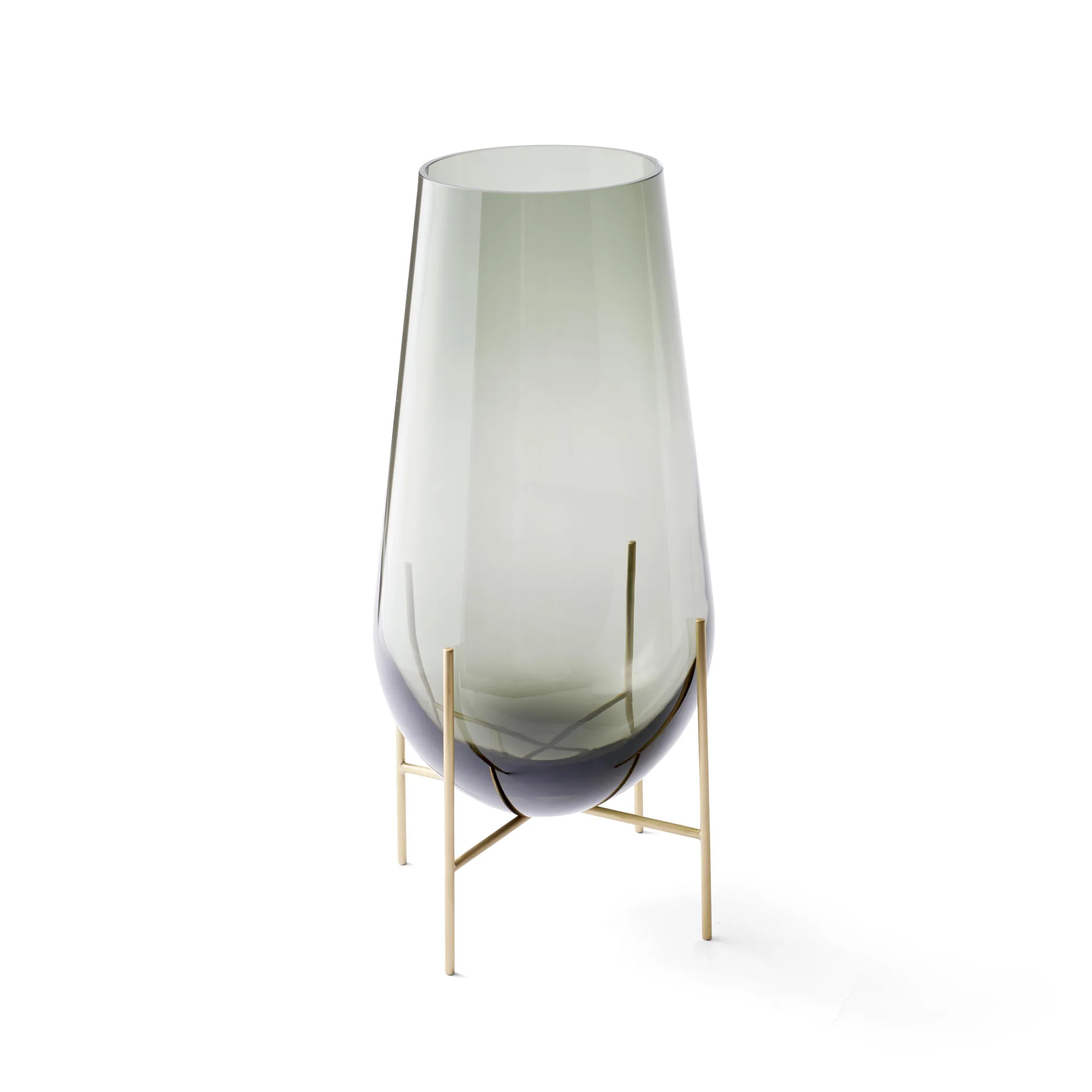 Échasse small vase, smoke-coloured glass Audo Copenhagen
