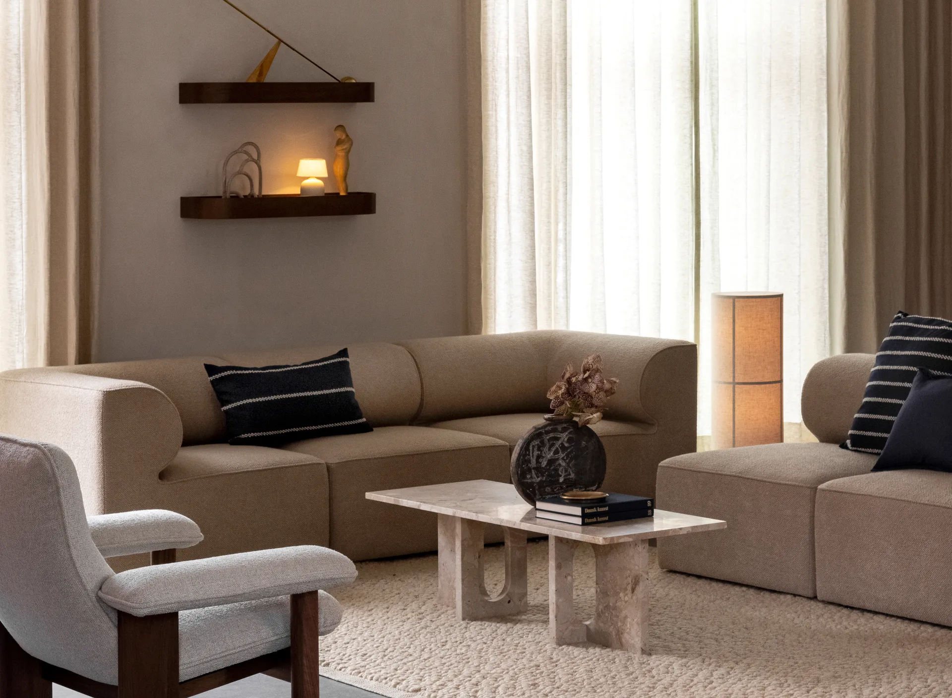 Epoch shelf 79 cm, Dark stained oak Audo Copenhagen