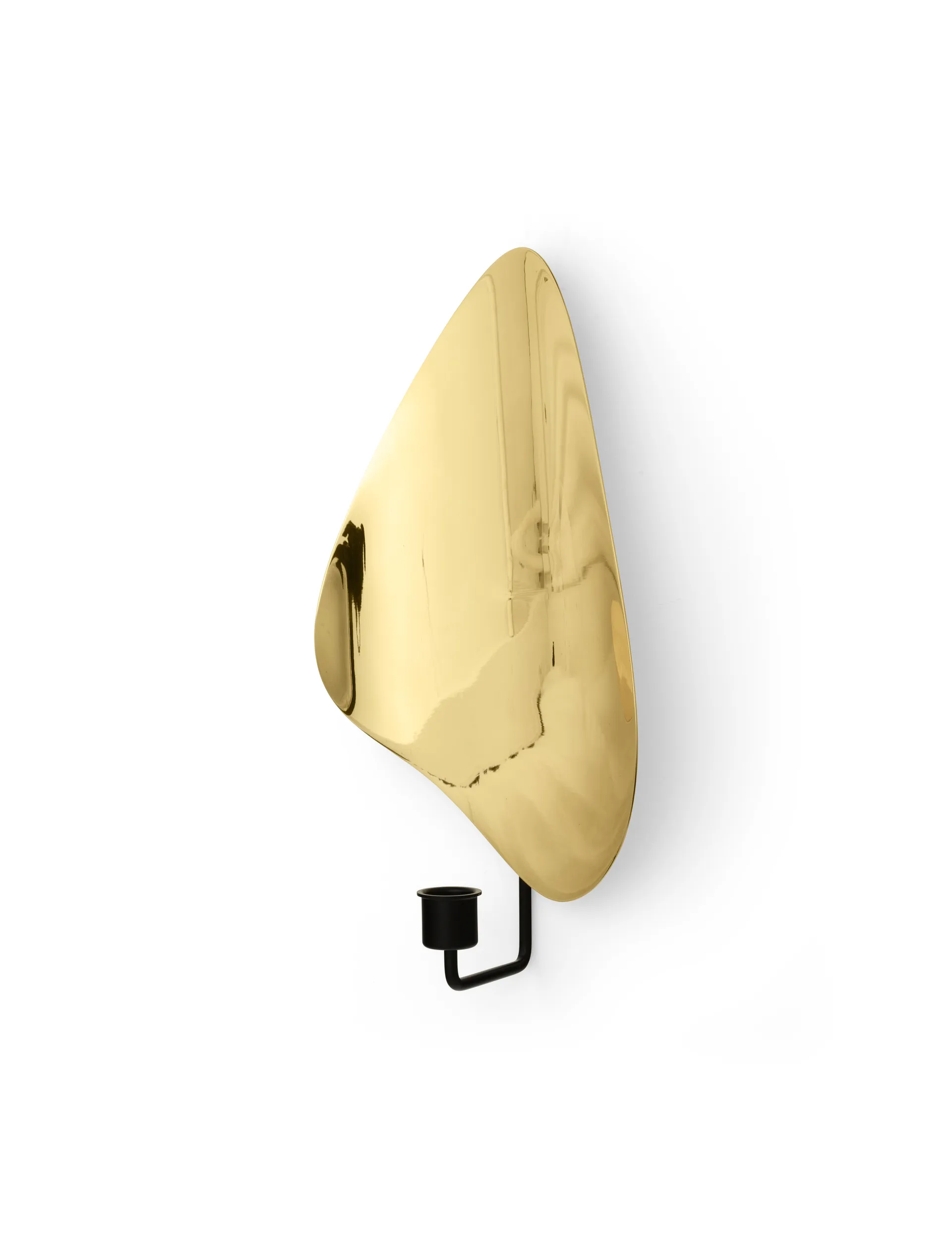 Flambeau candlestick wall 34 cm, Black-polished brass Audo Copenhagen