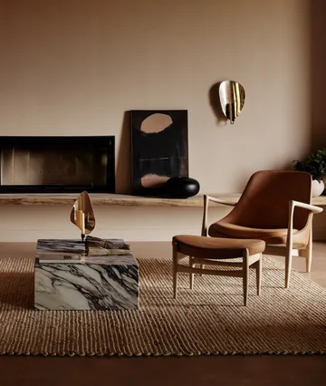 Flambeau candlestick wall 40 cm - Black-polished brass - Audo Copenhagen