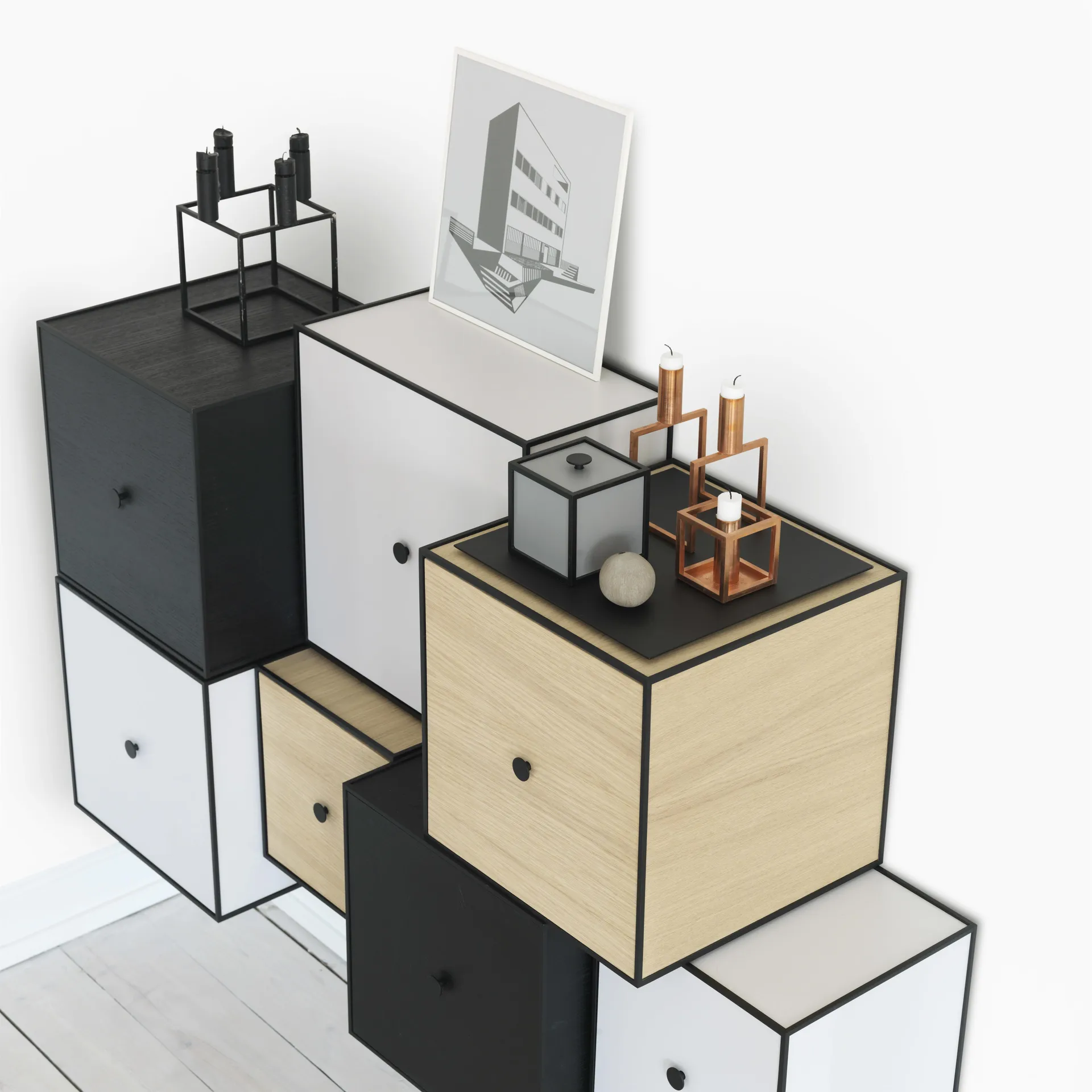 Frame 10 box with lid, dark grey Audo Copenhagen