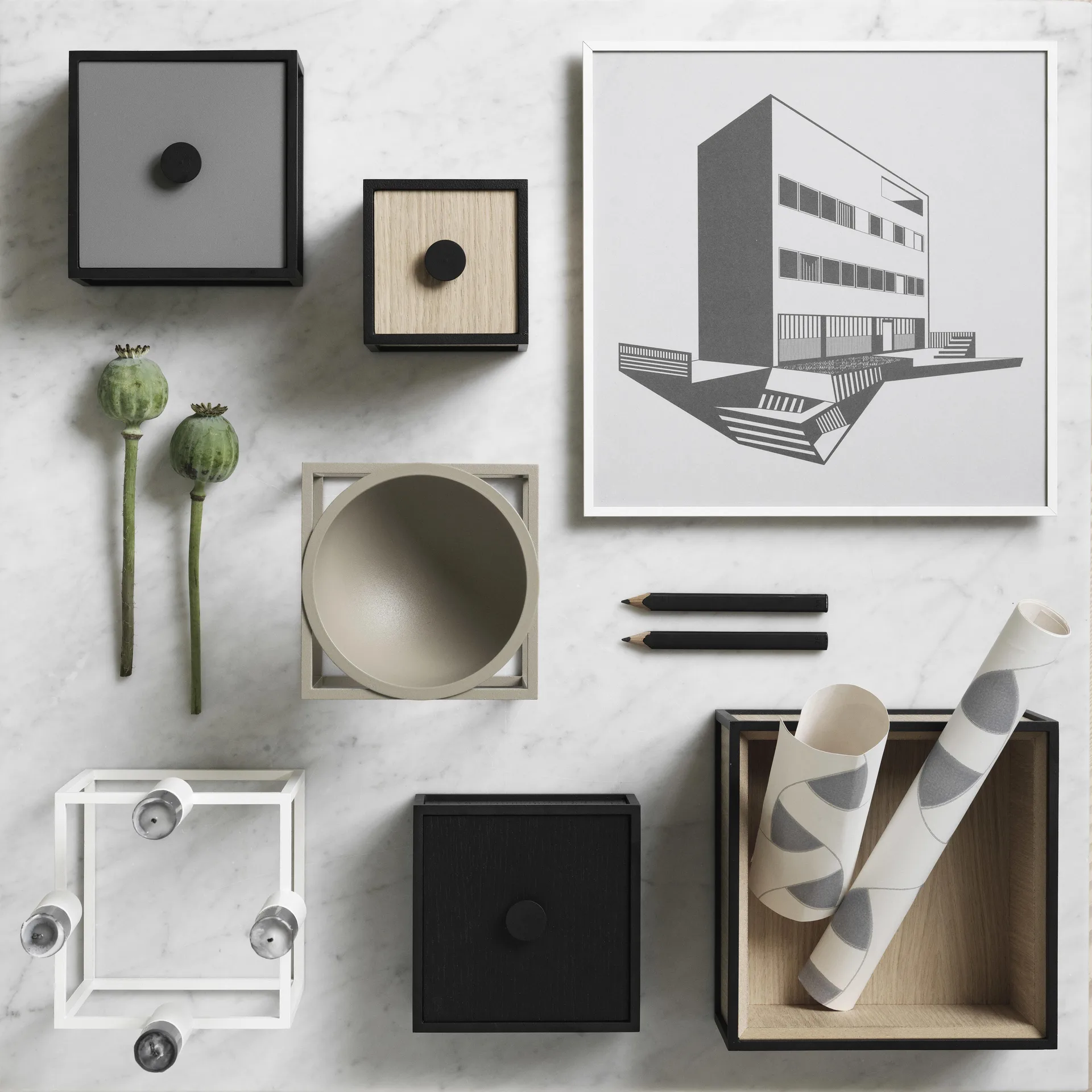 Frame 14 box with lid, black-stained ash Audo Copenhagen