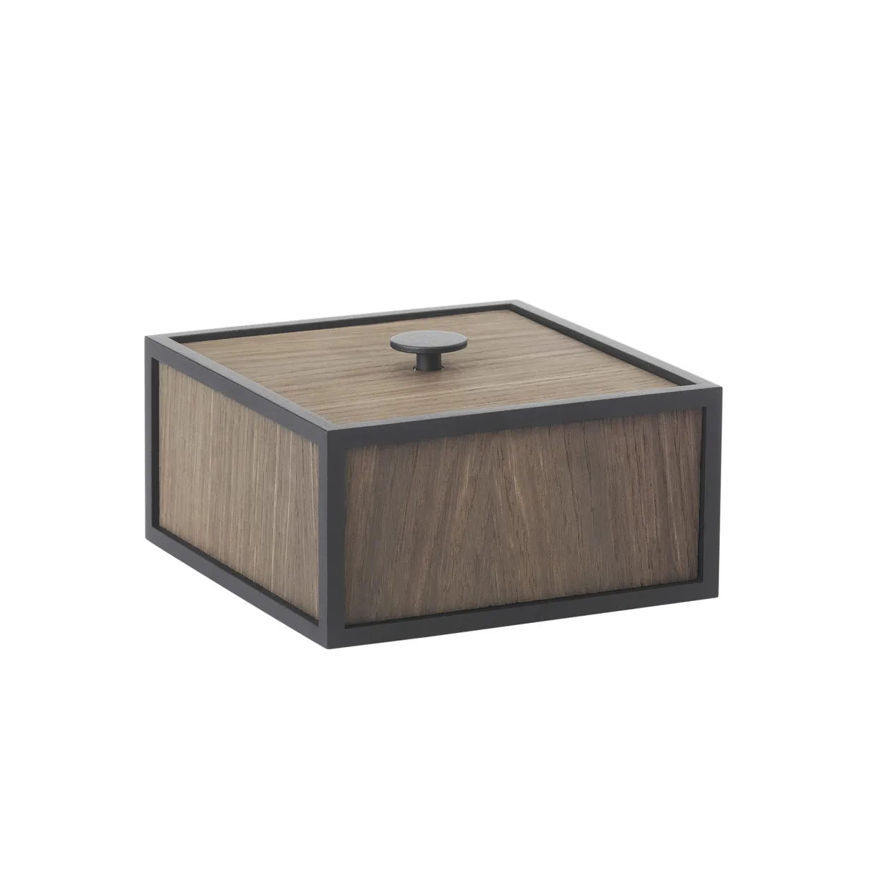 Audo Copenhagen Frame 14 box with lid oak | Scandinavian Design | Boxes & jars | Brown