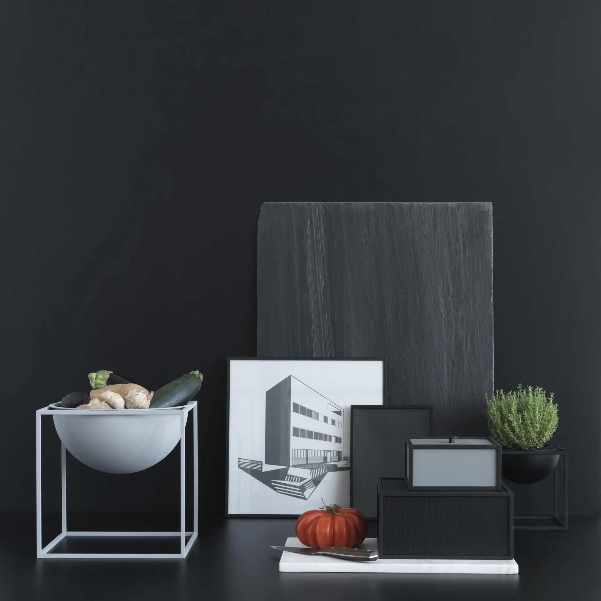 Frame 20 box with lid, black-stained ash Audo Copenhagen