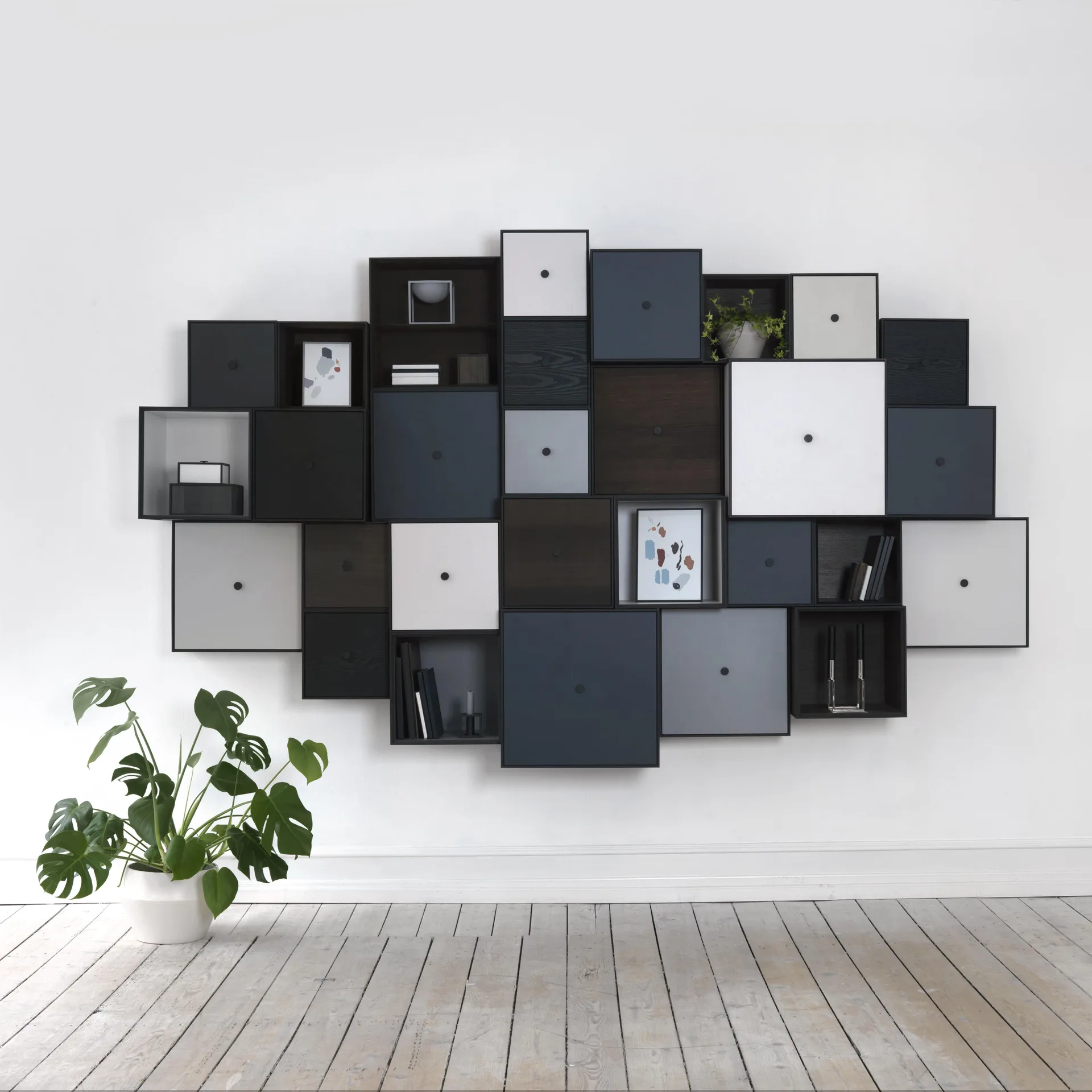 Frame 28 cube with door, black-stained ash Audo Copenhagen
