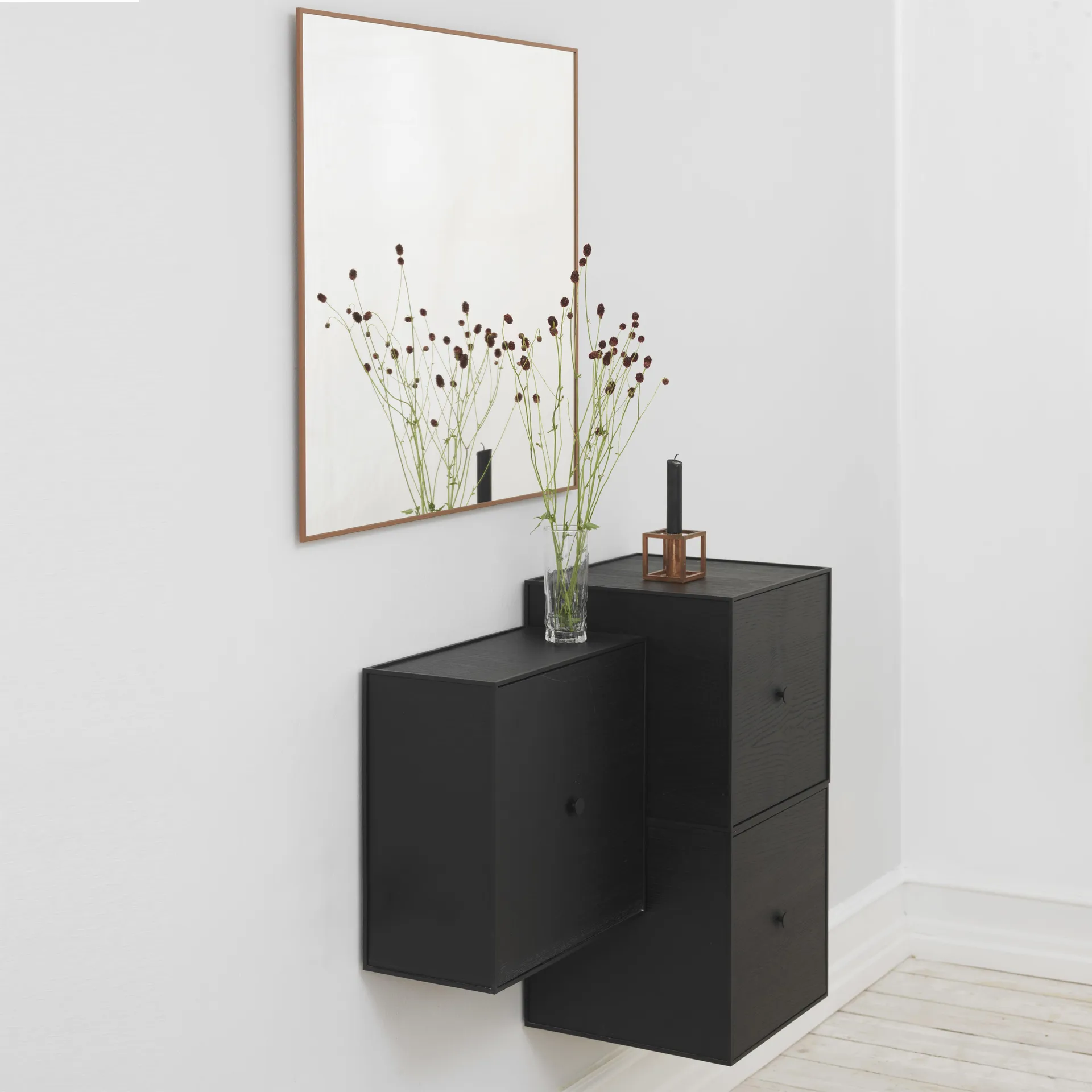Frame 35 cube with door, black-stained ash Audo Copenhagen