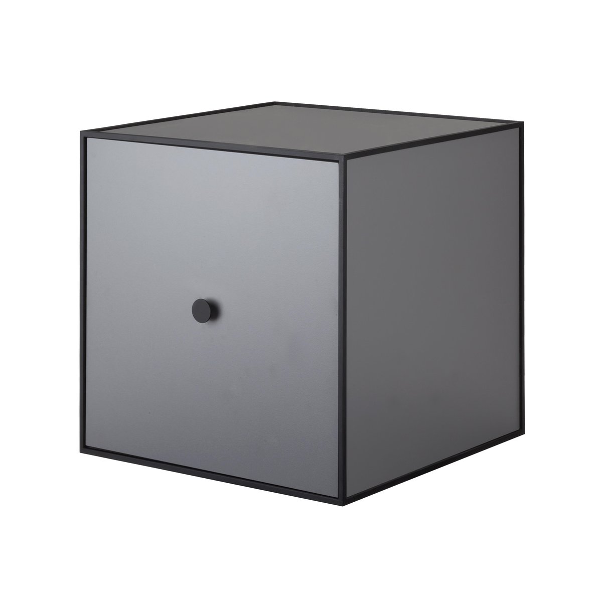 Audo Copenhagen Frame 35 cube with door dark grey | Scandinavian Design | Shelves & shelving systems | Grey