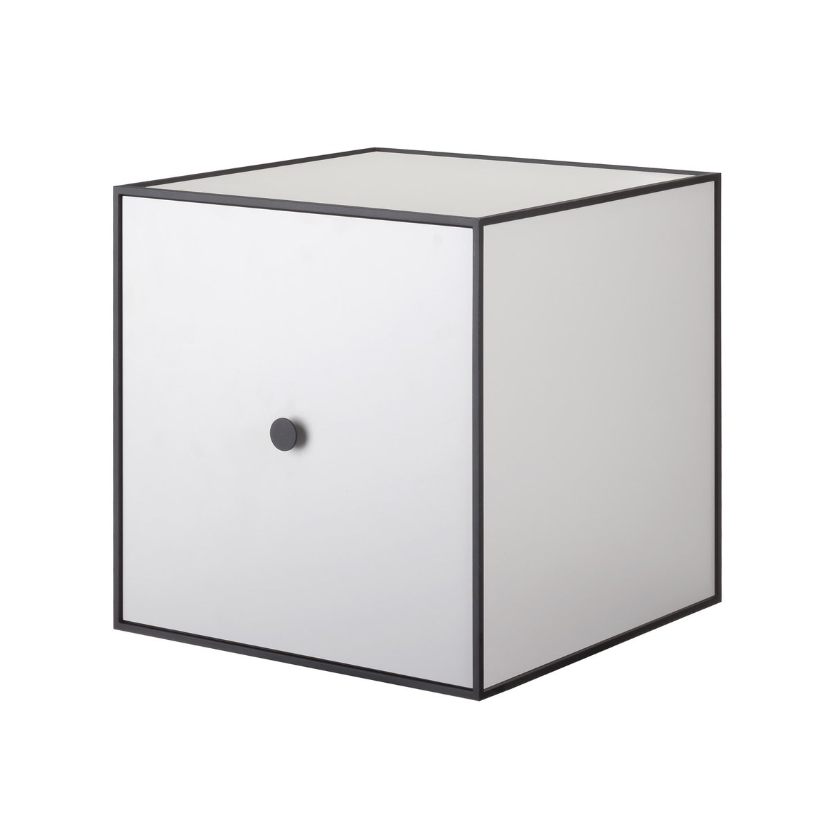 Audo Copenhagen Frame 35 cube with door light grey | Scandinavian Design | Shelves & shelving systems | Grey