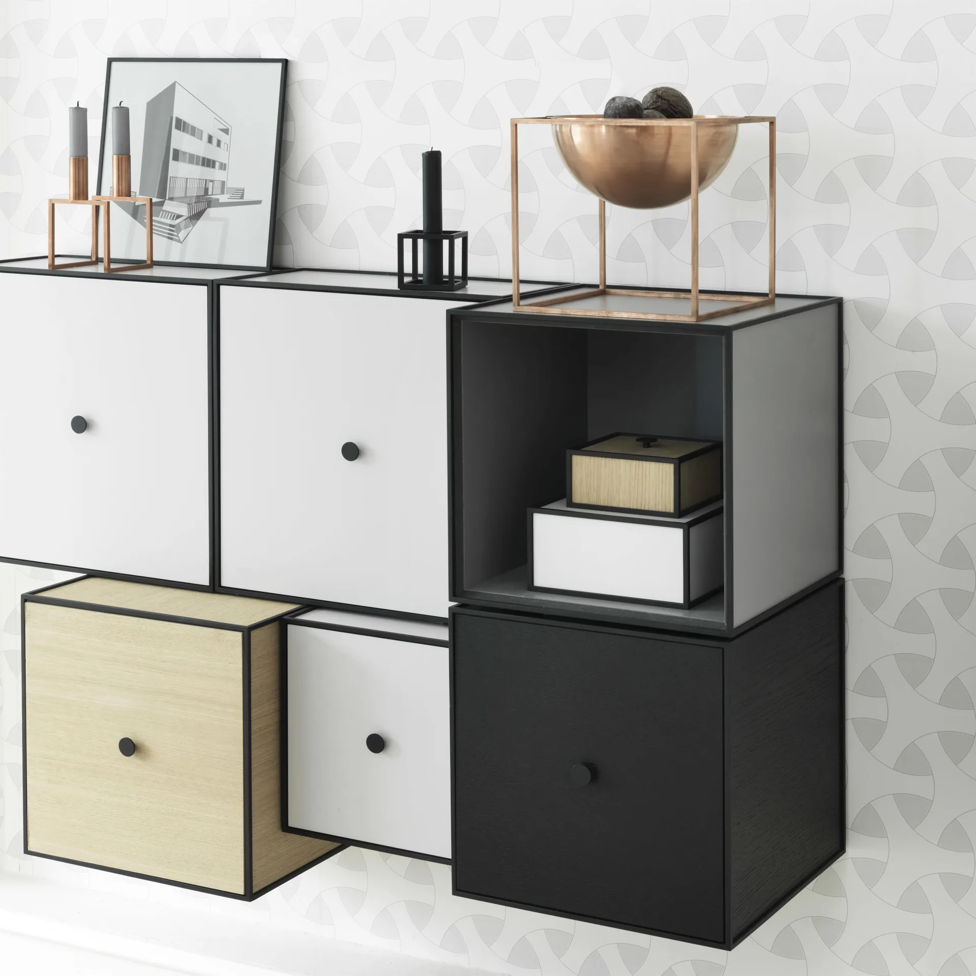 Frame 35 cube with door, light grey Audo Copenhagen