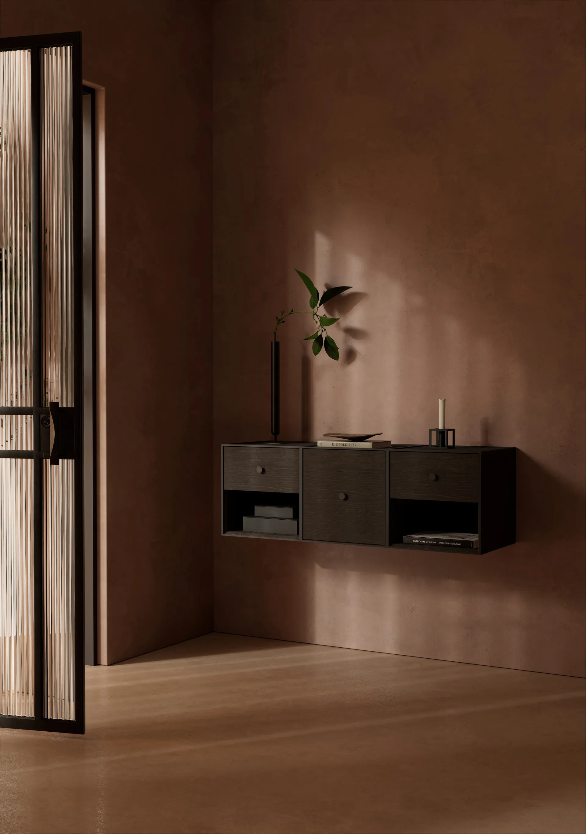 Frame 35 cube with door, smoked oak Audo Copenhagen