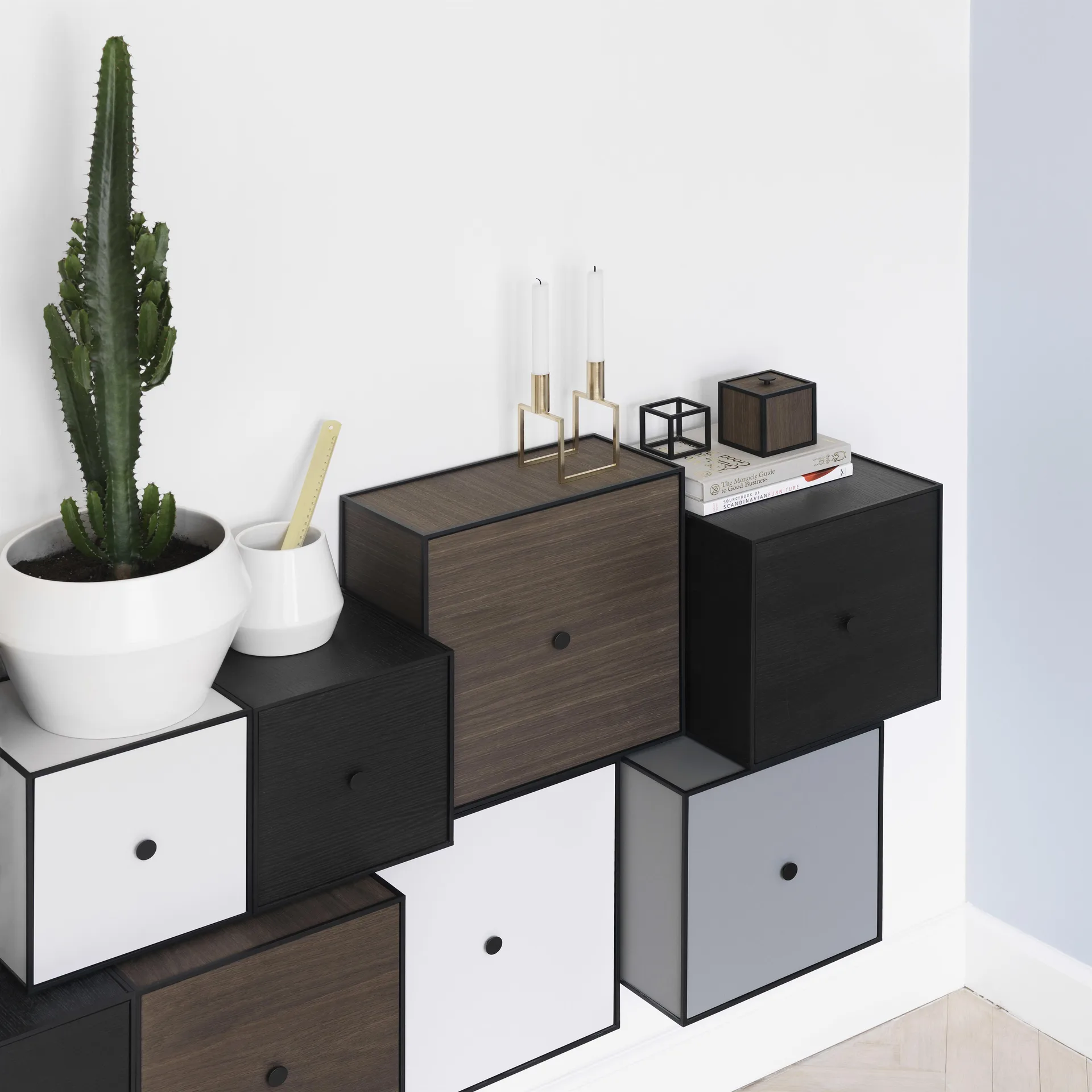 Frame 35 cube with door, smoked oak Audo Copenhagen