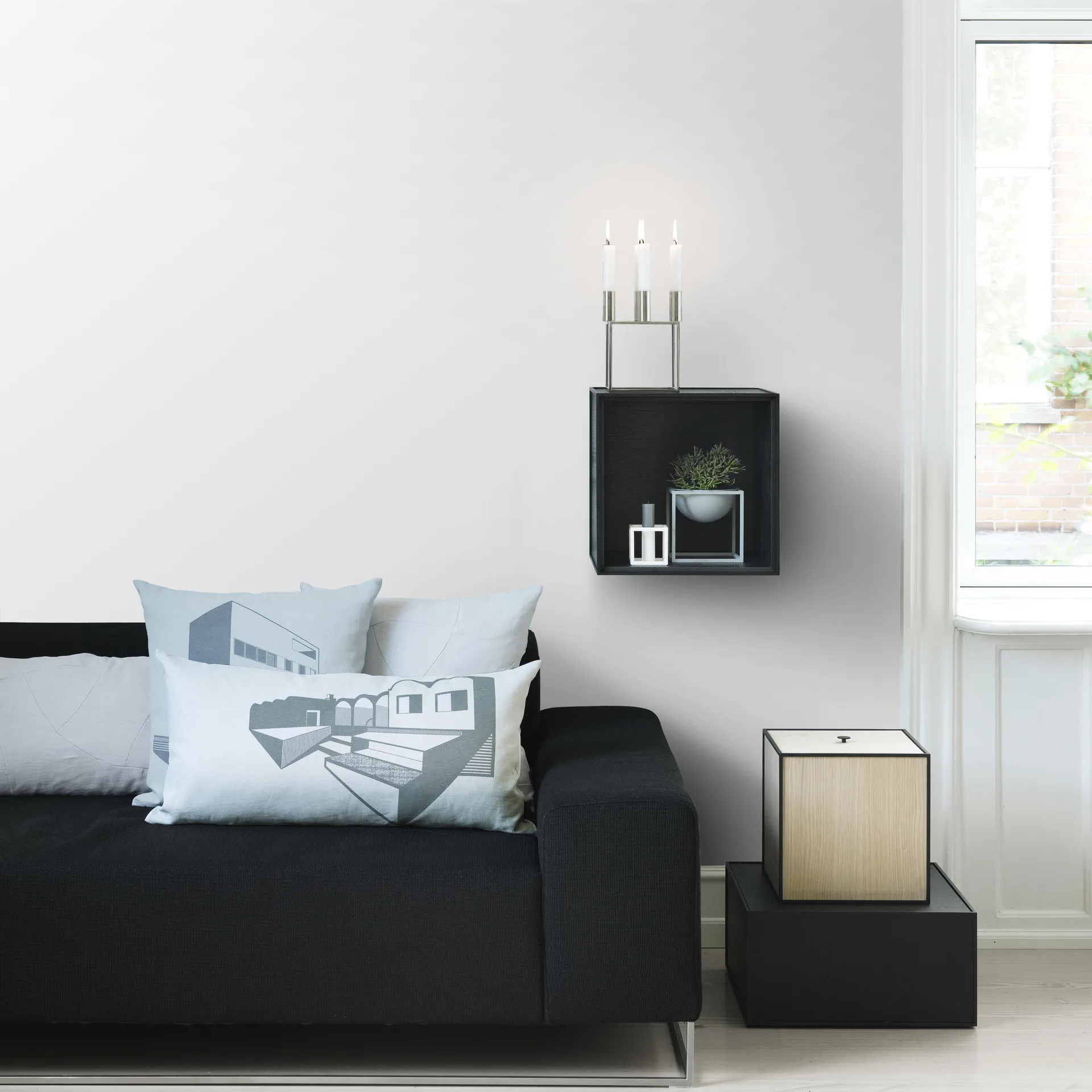 Frame 35 cube without door, black-stained ash Audo Copenhagen