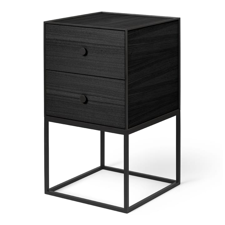 Frame 35 side table with two drawers - black-stained ash wood - Audo Copenhagen