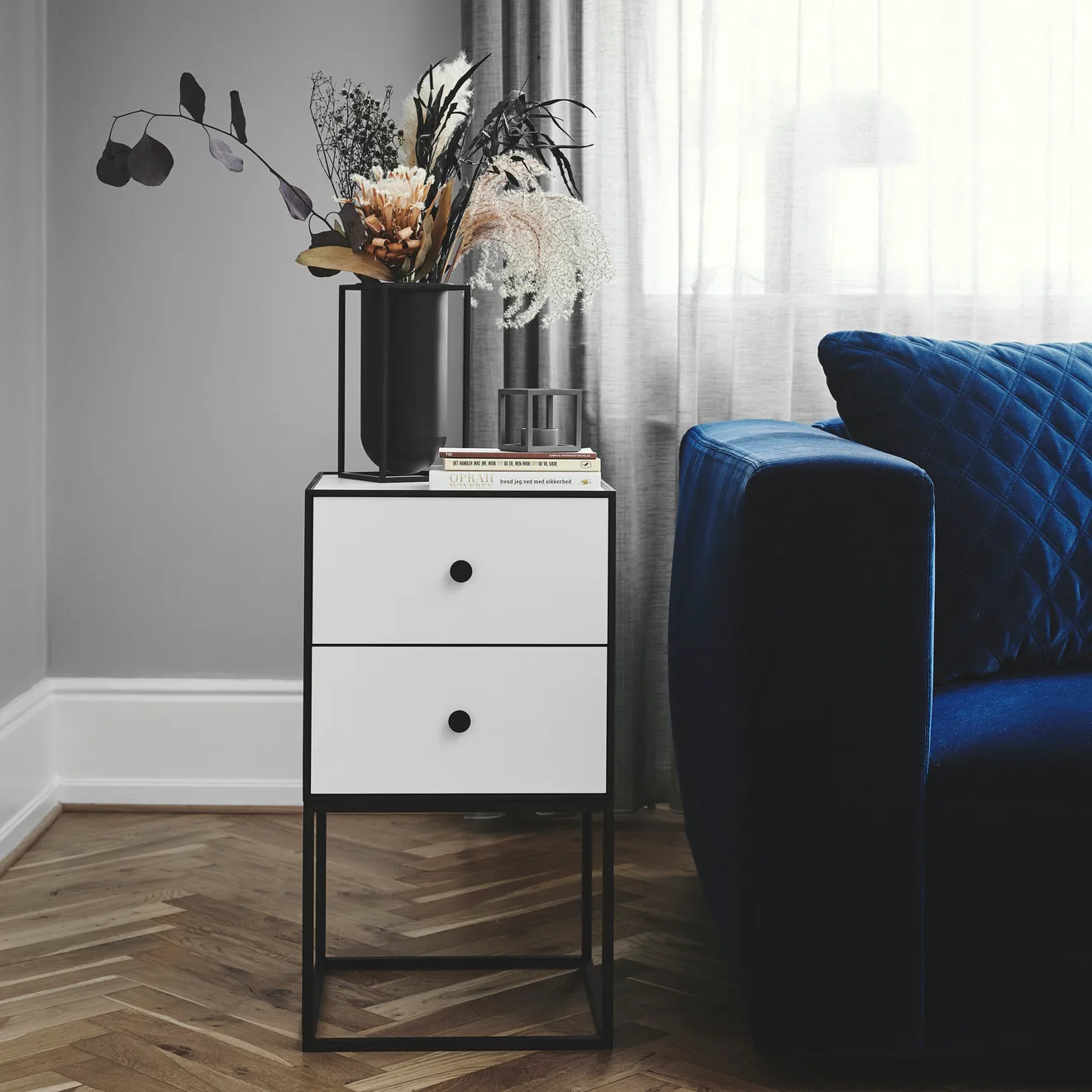 Frame 35 side table with two drawers, white Audo Copenhagen