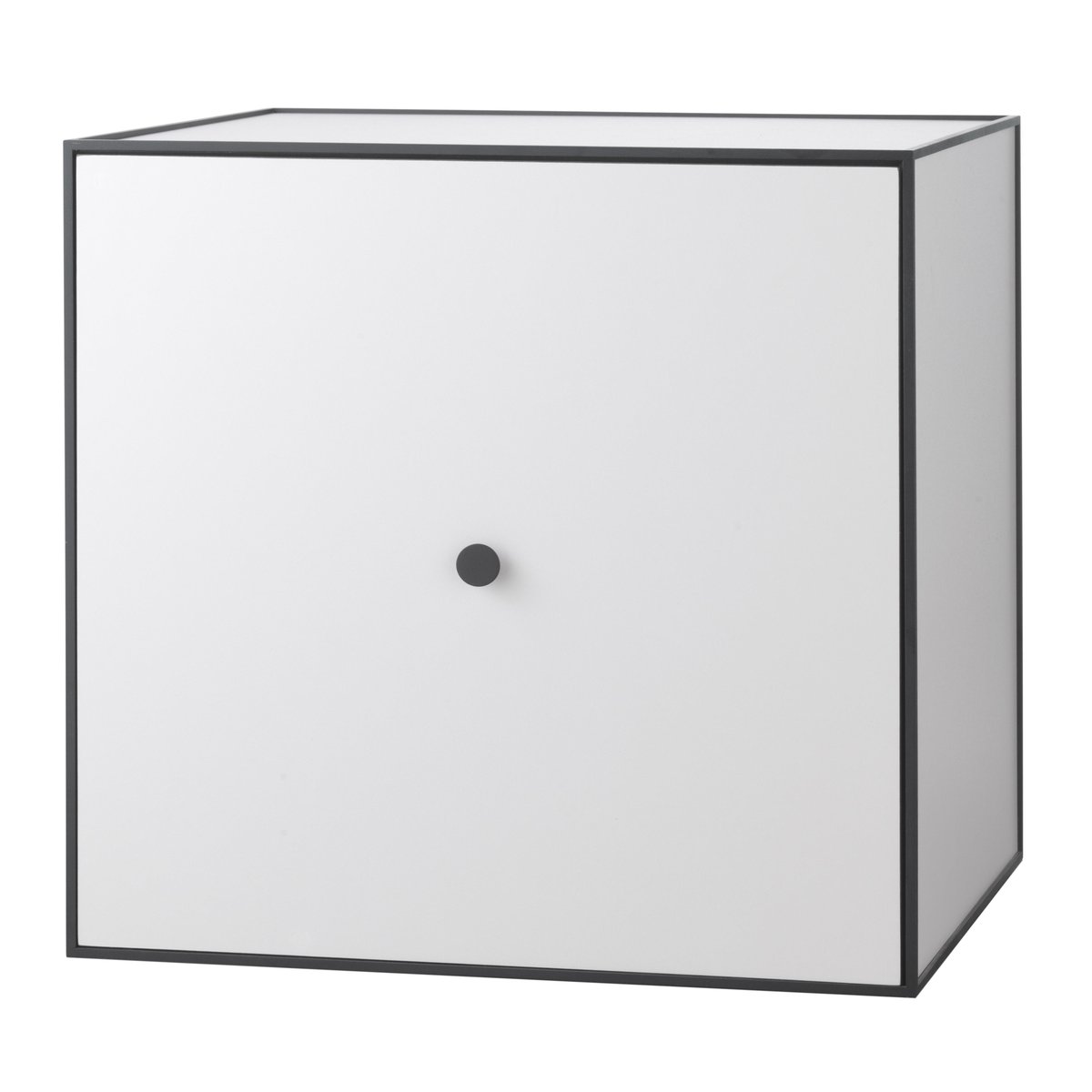 Audo Copenhagen Frame 49 cube with door light grey | Scandinavian Design | Shelves & shelving systems | Grey