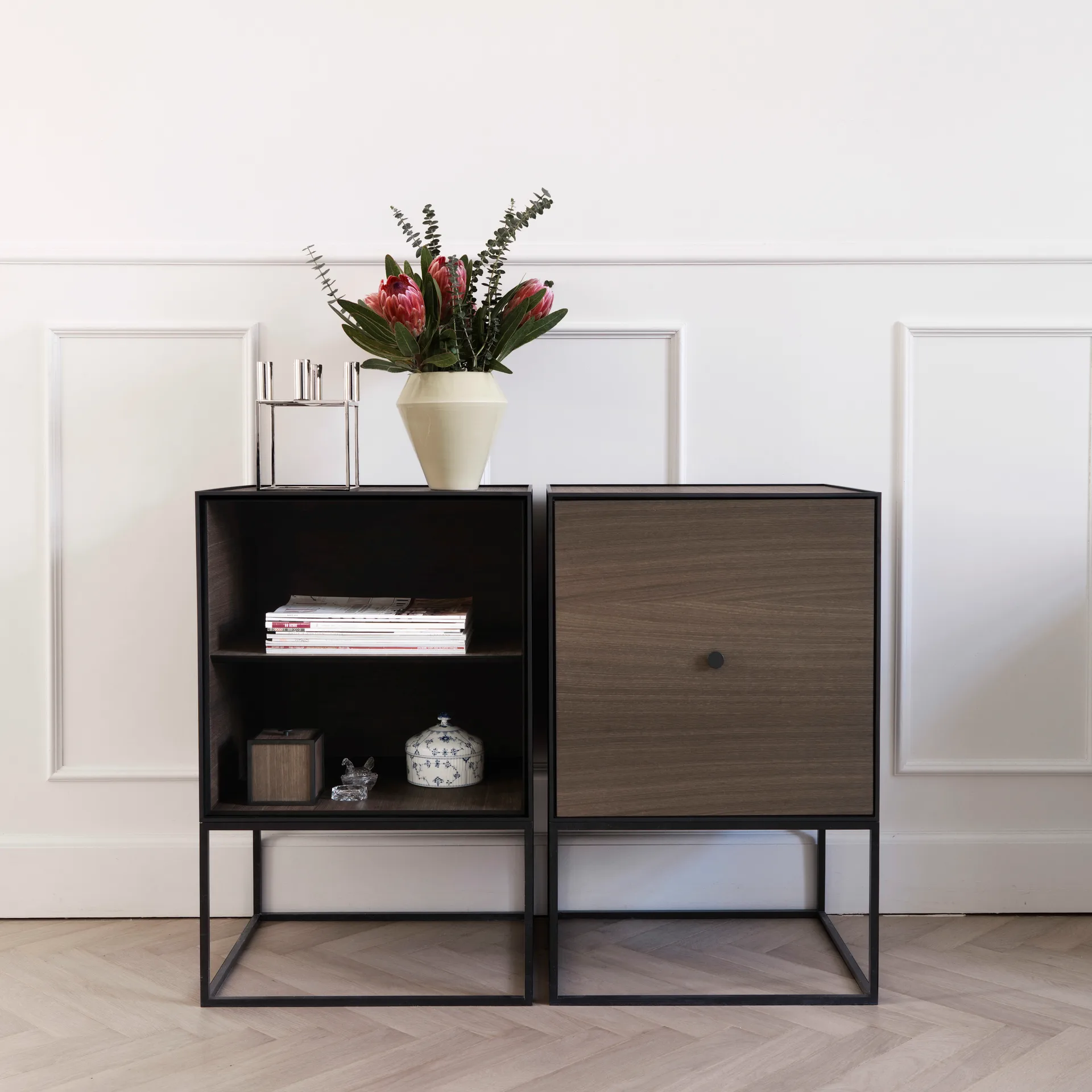 Frame 49 cube with door, smoked oak Audo Copenhagen