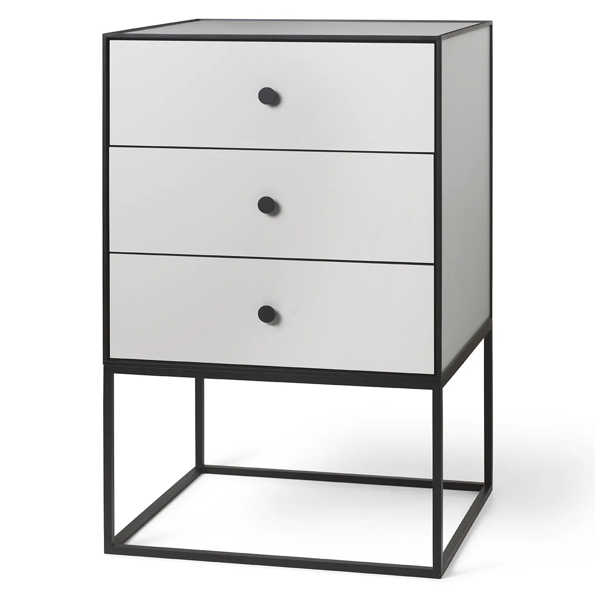 Frame 49 side table with three drawers, light grey Audo Copenhagen
