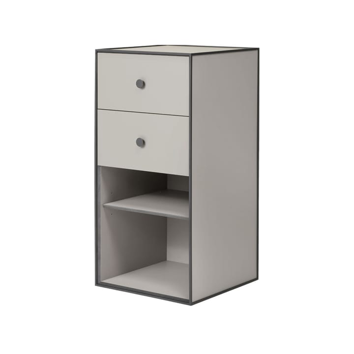 Frame 70 storage - Sand, 2 drawers, 1 shelf - Audo Copenhagen