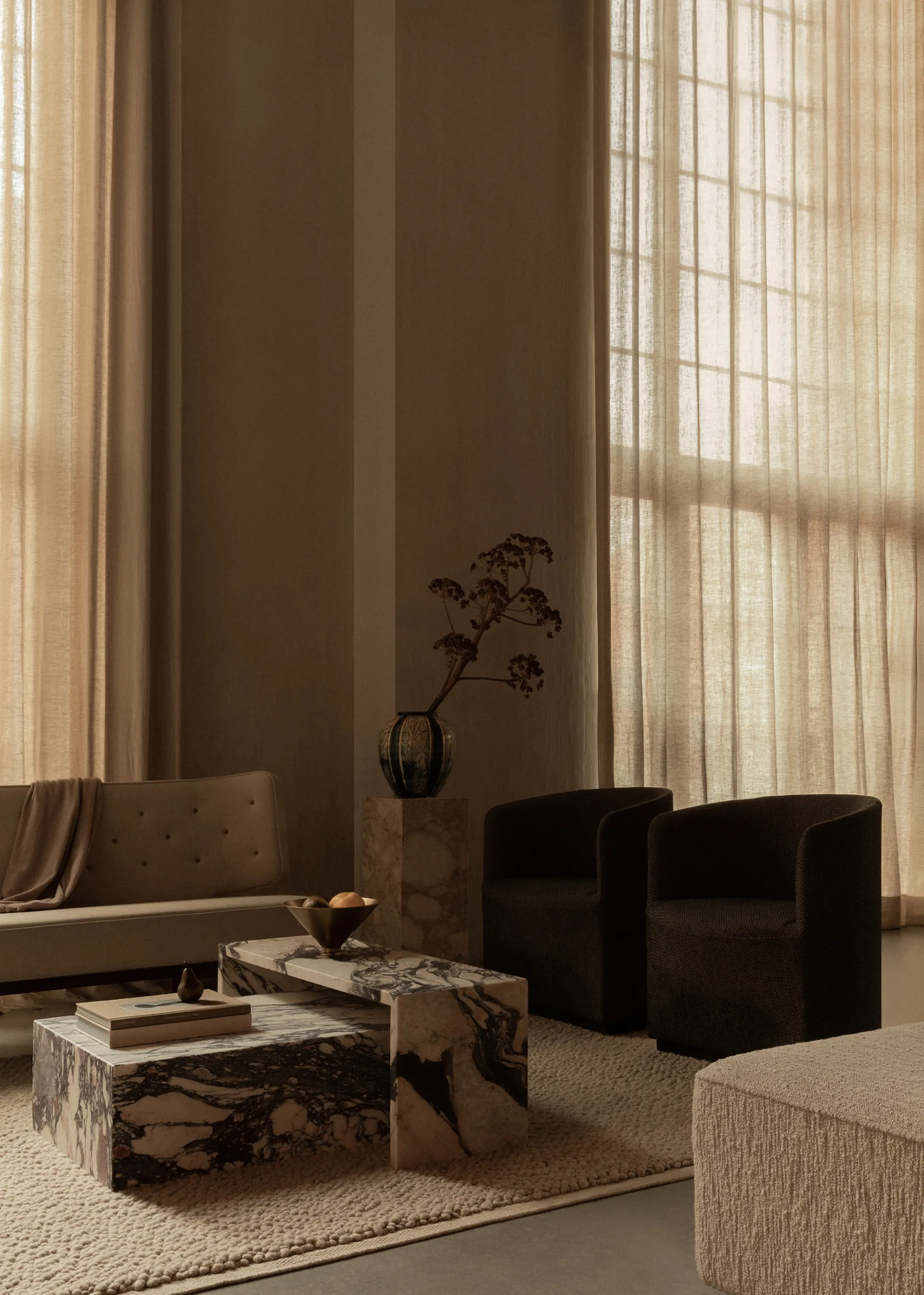 Gravel rug 200x300 cm, Ivory Audo Copenhagen