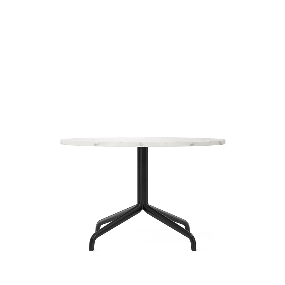 Audo Copenhagen Harbour Column loungetable Marble off white-black steel stand