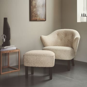 Ingeborg armchair set - Fabric sahcozero beige, incl. footstool, legs smoked oak - Audo Copenhagen