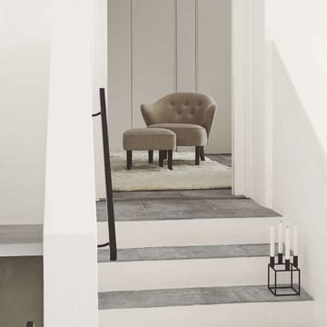 Ingeborg armchair set - Fabric sahcozero beige, incl. footstool, legs smoked oak - Audo Copenhagen