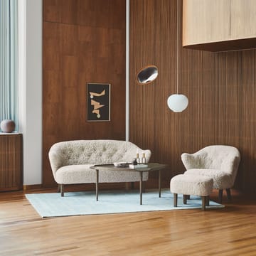 Ingeborg armchair set - Sheepskin sahara, incl. footstool, legs smoked oak - Audo Copenhagen