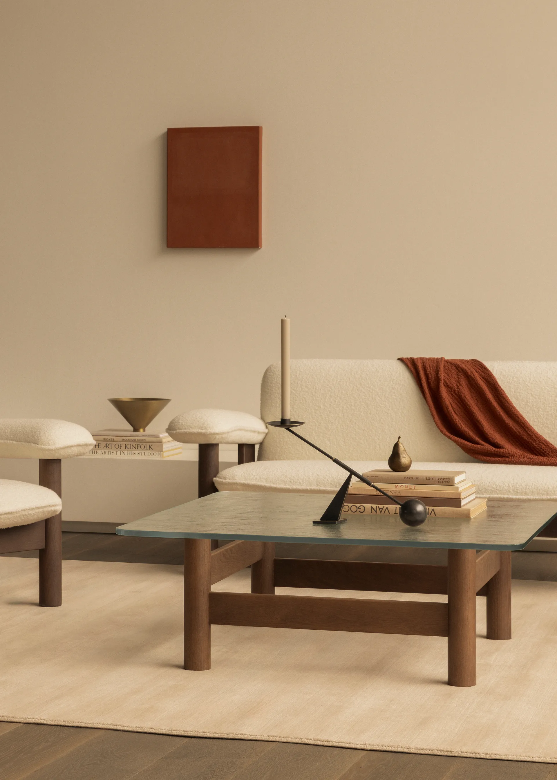 Interconnect candlestick 42,5 cm, Bronzed brass Audo Copenhagen