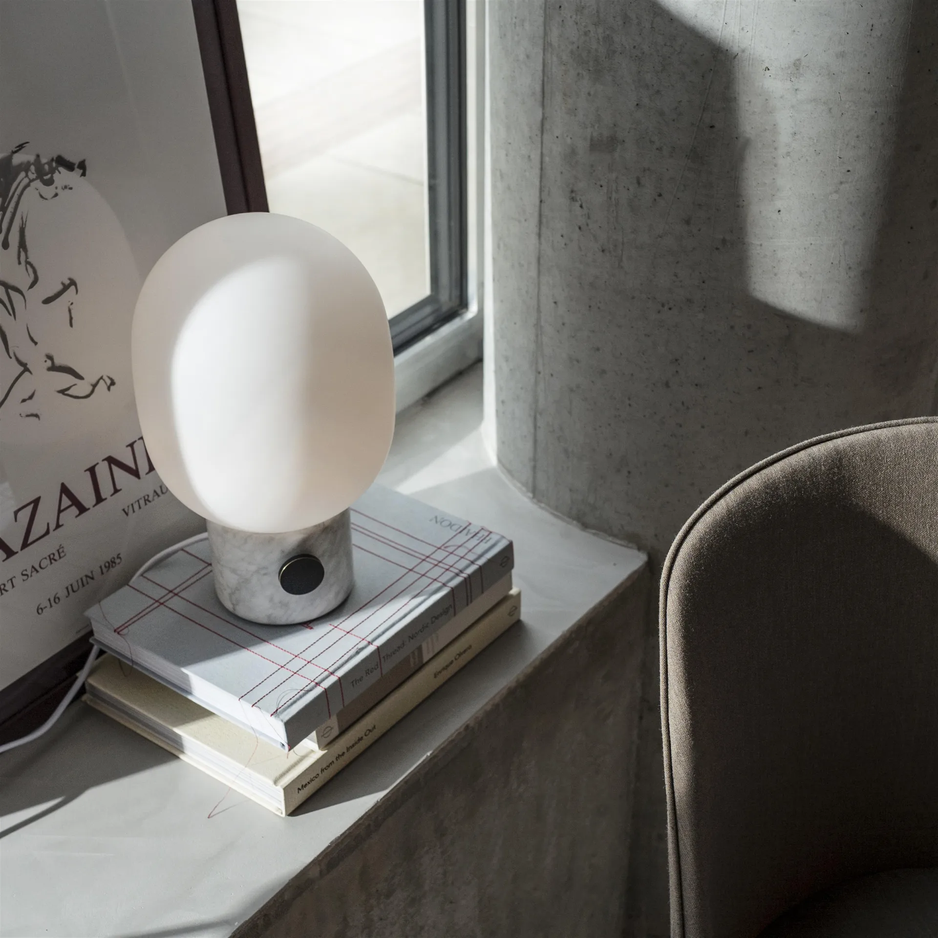 JWDA table lamp, marble Audo Copenhagen