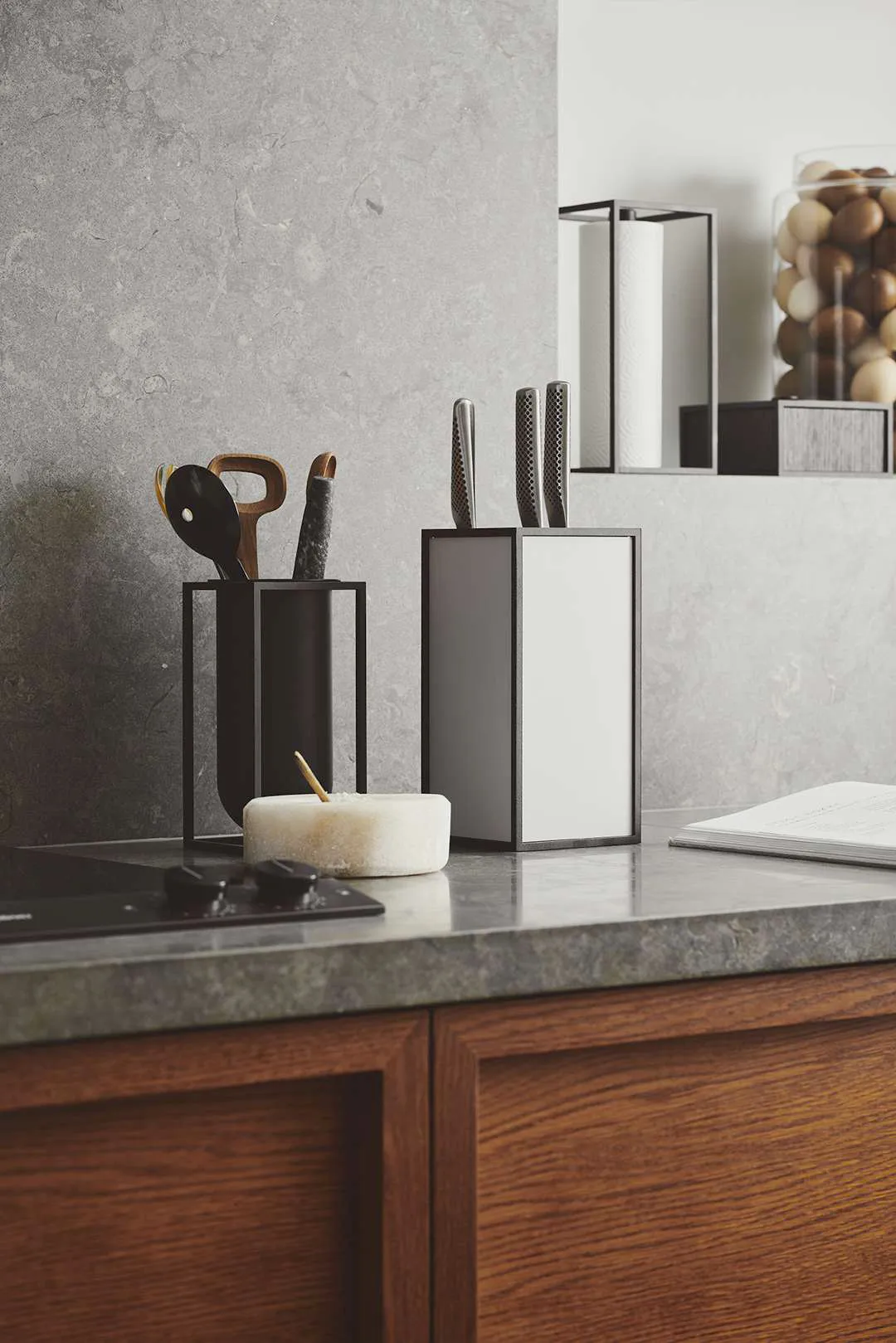 K'Block knife block, Light grey Audo Copenhagen