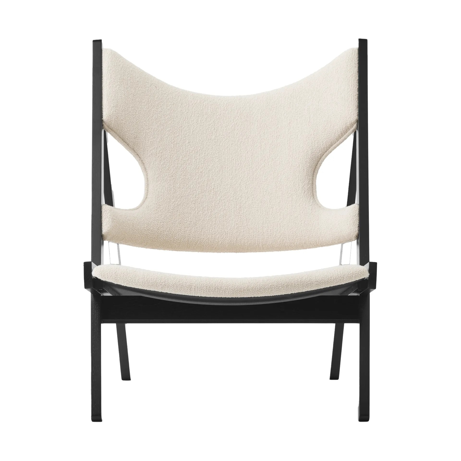 Knitting lounge chair, Barnum Bouclé 24-black oak Audo Copenhagen
