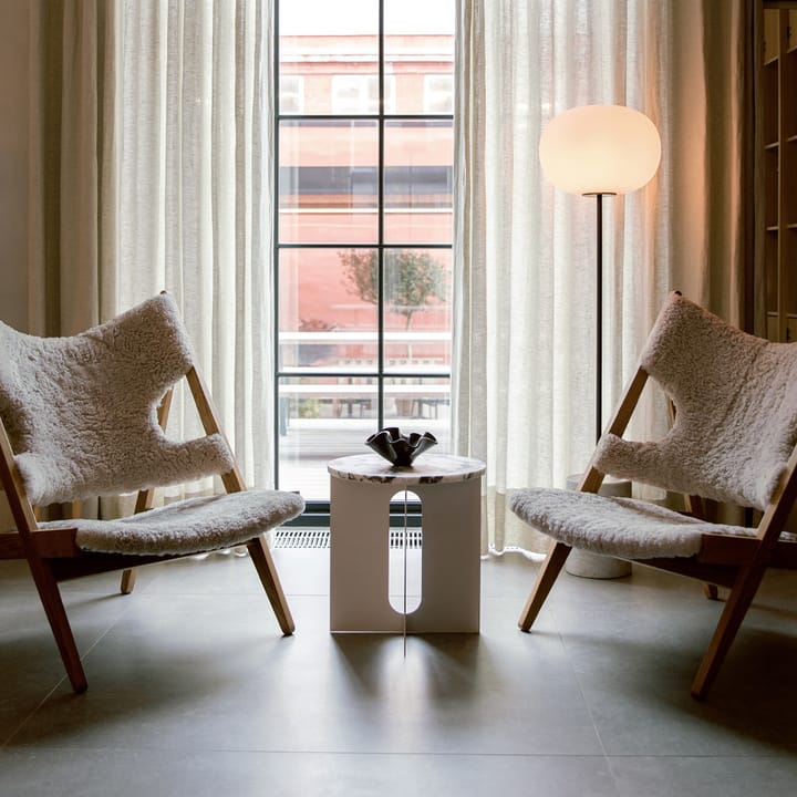 Knitting lounge chair, Sheepskin Natural, natural oak legs Audo Copenhagen