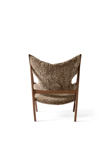 Knitting lounge chair, Sheepskin sahara, walnut legs Audo Copenhagen