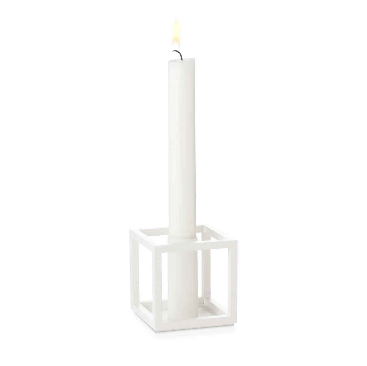 Audo Copenhagen Kubus 1 candle holder white | Scandinavian Design | Candle holders | White